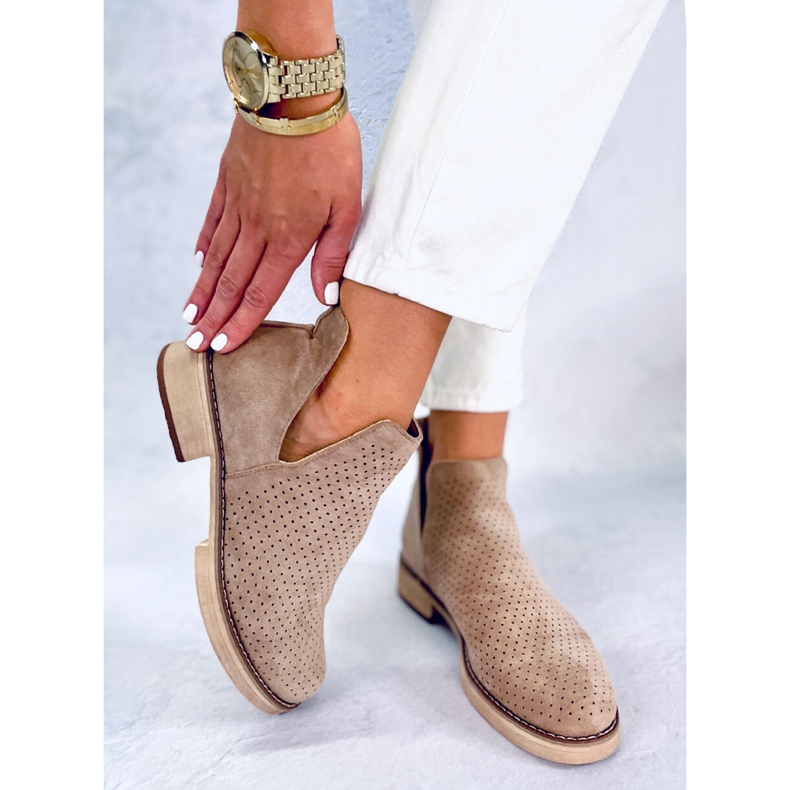 BM Openwork spring boots Neve Khaki beige 1