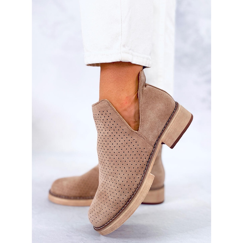 BM Openwork spring boots Neve Khaki beige 2