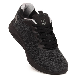 Comfortable black running sports shoes NEWS 1