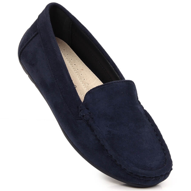 Evento Women's navy blue suede moccasins 1 Evento Women's navy blue suede moccasins 1
