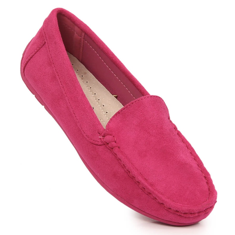 Evento Women's fuchsia suede moccasins pink 1 Evento Women's fuchsia suede moccasins pink 1