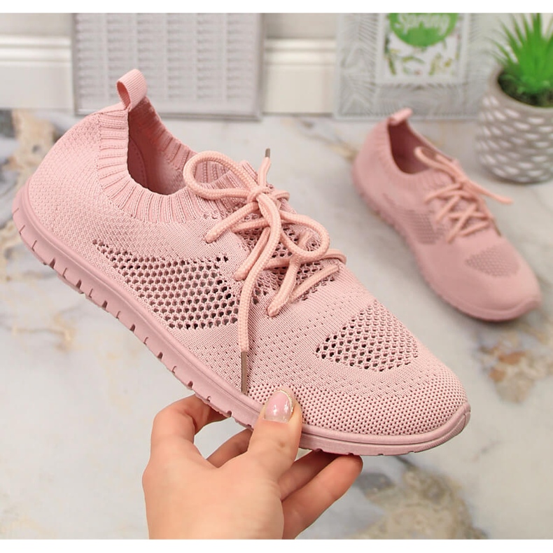 Openwork women's sports shoes powder pink NEWS 2