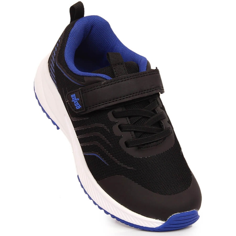 Children's black sports shoes with velcro Befado 1