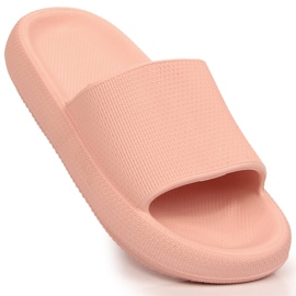 Pink women's slippers on the platform Vinceza 48801 1
