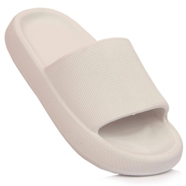 Women's slippers on the platform white Vinceza 48801 1