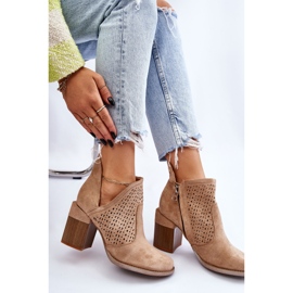 PM1 Layne Beige Suede Cut Out Boots 1