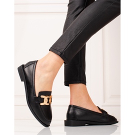 Women's Shelovet black leather loafers 2 Women's Shelovet black leather loafers 2