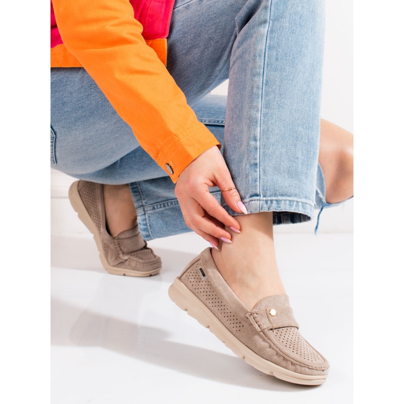 Goodin Women's moccasins Shelovet light beige 2