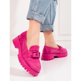 Goodin Shelovet women's fuchsia platform shoes pink 1