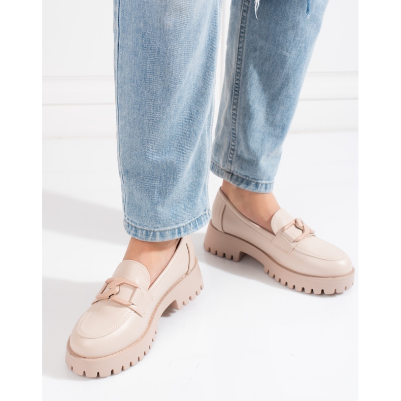 Goodin Women's beige Shelovet platform shoes 2 Goodin Women's beige Shelovet platform shoes 2