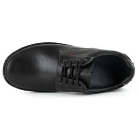 Kampol Men's casual leather shoes 13/27 black face 4
