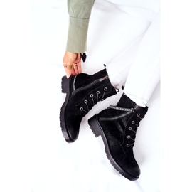 Vinceza Women's Worker Boots Insulated Black 3