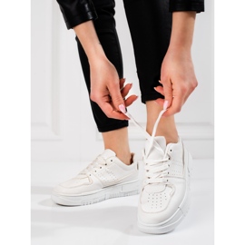 SHELOVET Women's sports shoes white 1