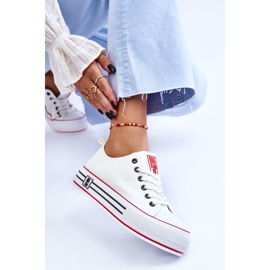 Women's Fabric Platform Sneakers Big Star LL274180 White 2
