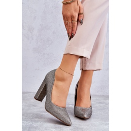 PA1 Shiny Pumps On A Heel Silver Elmira 1 PA1 Shiny Pumps On A Heel Silver Elmira 1