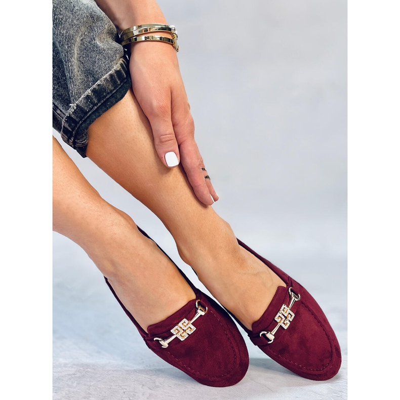 Women's loafers Chloe Wine red 1