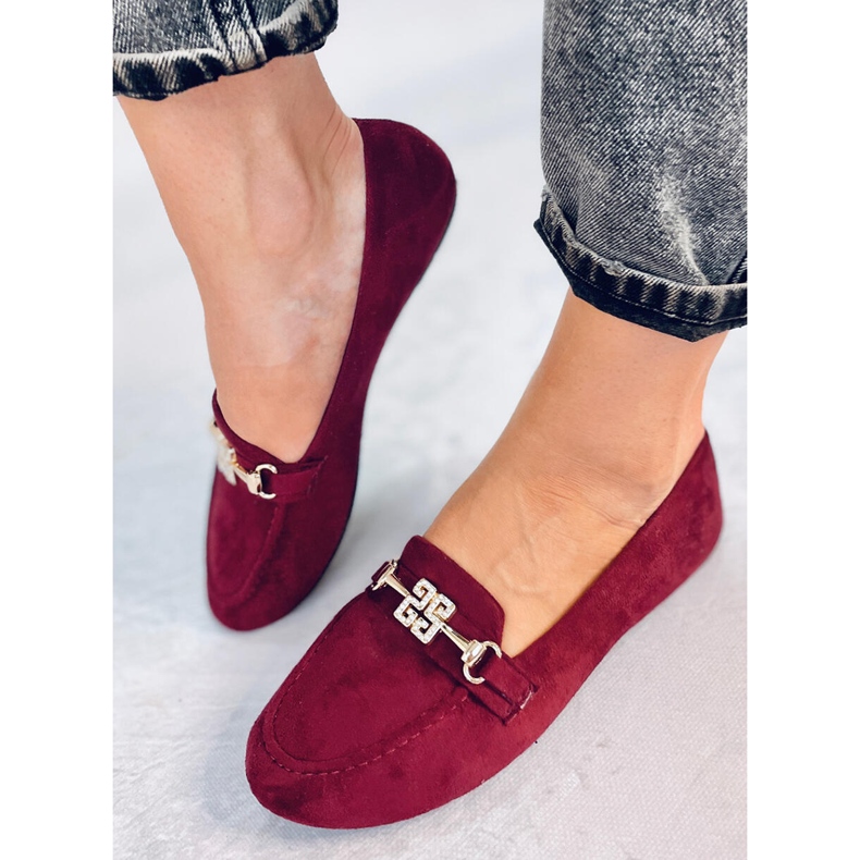 Women's loafers Chloe Wine red 2