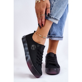 Women's Sneakers With A Colorful Platform Big Star LL274239 Black 1
