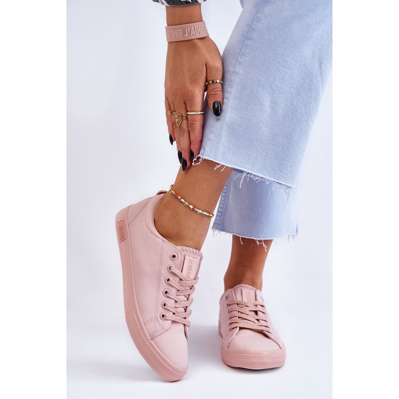 Women's Smooth Low Sneakers Big Star LL274059 Pink 2