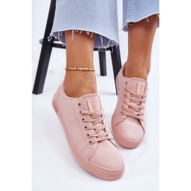 Women's Smooth Low Sneakers Big Star LL274059 Pink 1