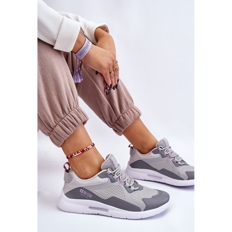 Women's Sport Shoes Sneakers Big Star LL274371 Gray grey 1