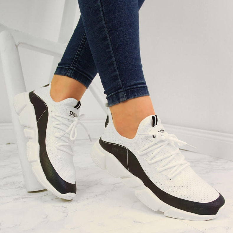 Women's sports shoes petrol white Big Star FF274A052 1