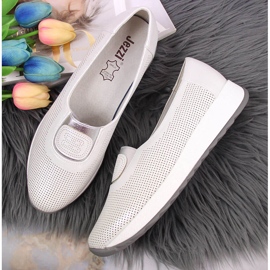 Jezzi silver slip-on shoes with an elastic band on the platform 2