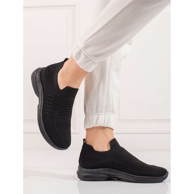 Shelovet platform sports shoes black 2