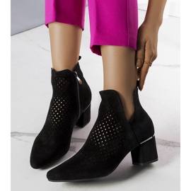 BM Black openwork ankle boots from Bernadette 1