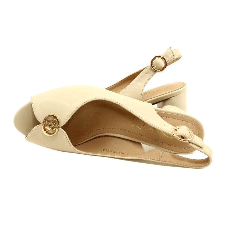 Evento Women's sandals on the post with decoration 23SD35-5480 beige 7 Evento Women's sandals on the post with decoration 23SD35-5480 beige 7