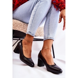 Leather Pumps On a Bar Sergio Leone PB178 Black 2