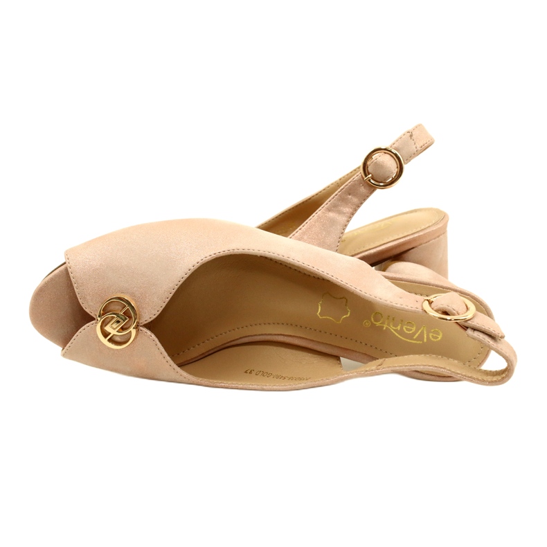 Evento Women's sandals with a golden decoration 23SD35-5480 Pink/Gold 5 Evento Women's sandals with a golden decoration 23SD35-5480 Pink/Gold 5