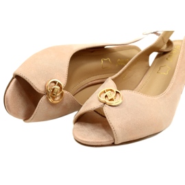 Evento Women's sandals with a golden decoration 23SD35-5480 Pink/Gold 6 Evento Women's sandals with a golden decoration 23SD35-5480 Pink/Gold 6