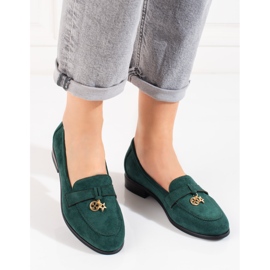 W. Potocki Ladies' Potocki dark green suede lords 2