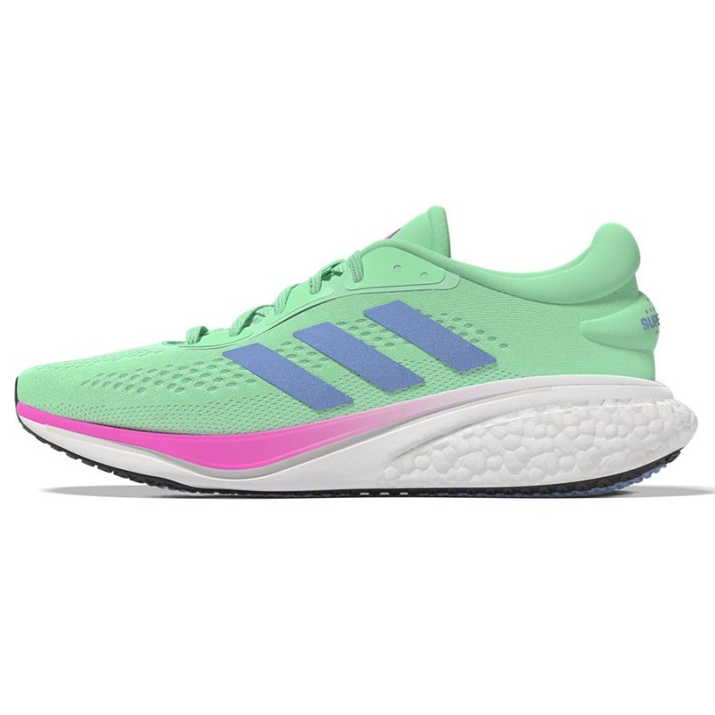 Running shoes adidas SuperNova 2 W HR0109 blue pink green KeeShoes
