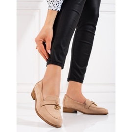 W. Potocki Women's Lords Potocki beige suede 2
