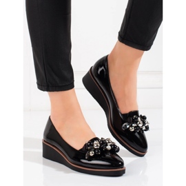 W. Potocki Women's Potocki black wedge pumps 1