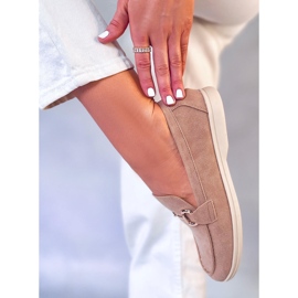 PA1 Milva Khaki women's loafers beige 2