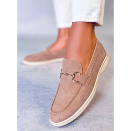PA1 Milva Khaki women's loafers beige 1