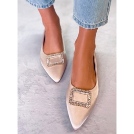 PA1 Elegant ballerinas with Lorella Beige stones 1