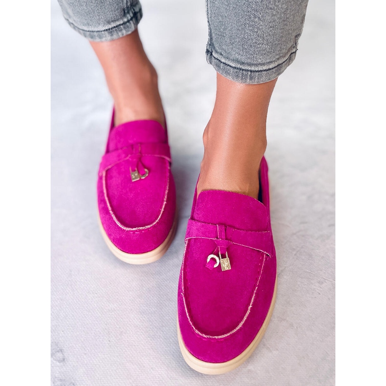 PA1 Suede loafers from Ottavia Fuchsia pink 1
