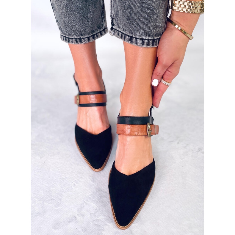 BM Chiatti Black Open Heel Pumps 1