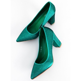 BM Marisa Green beaded heel pumps 2