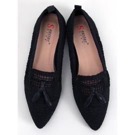 Monti Black openwork ballerinas 1