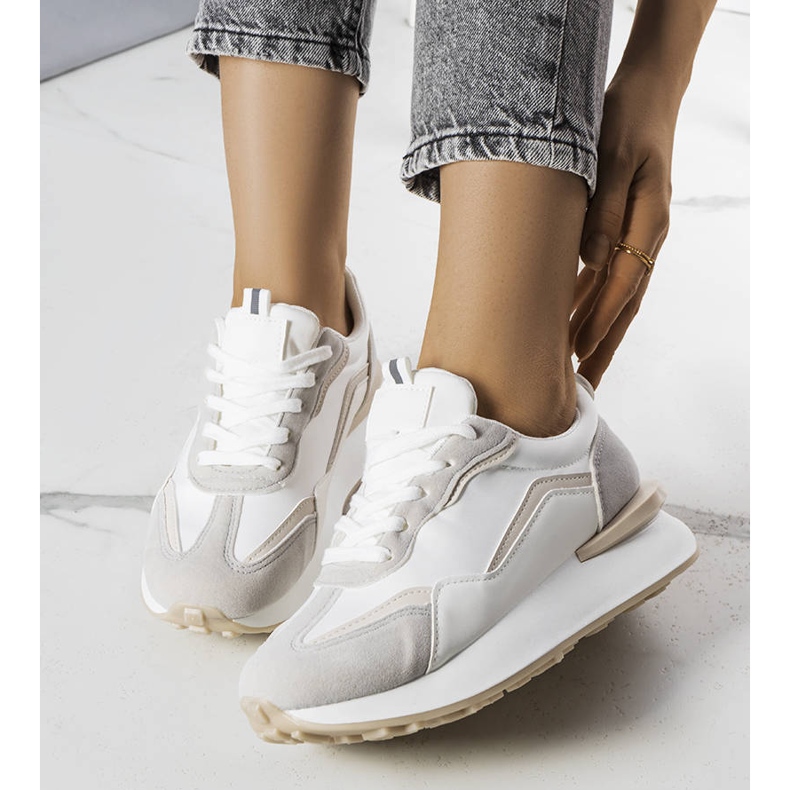 BM Gray sneakers on the Ada platform beige 1