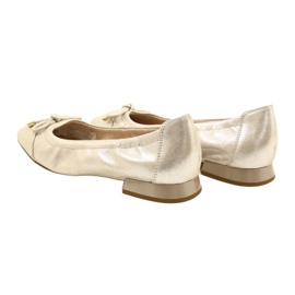 Caprice ballerinas women's shoes with a bow 9-22104-20 354 taupe Sue.met silver 4 Caprice ballerinas women's shoes with a bow 9-22104-20 354 taupe Sue.met silver 4