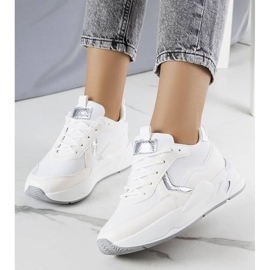 BM White sneakers with silver inserts from Doris 1