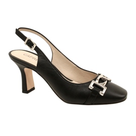 Women's leather sandals with decoration Caprice 9-29626-20 022 Black NAPPA 1 Women's leather sandals with decoration Caprice 9-29626-20 022 Black NAPPA 1