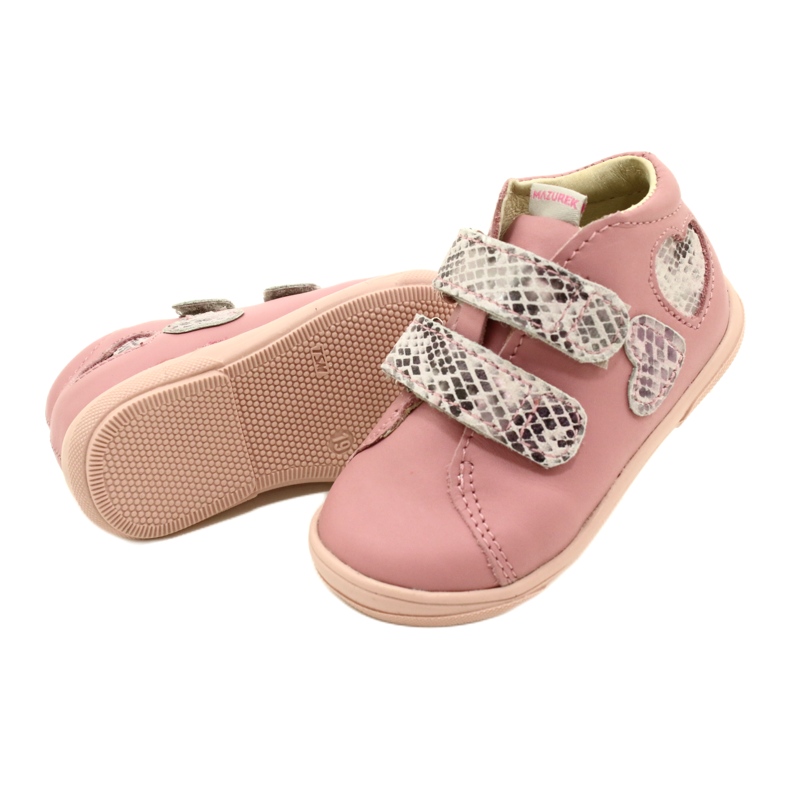 Velcro shoes Mazurek 1264 Pink Snake Hearts 4 Velcro shoes Mazurek 1264 Pink Snake Hearts 4