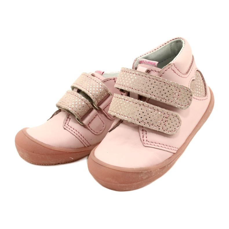 Velcro boots Mazurek 1341 Pink Glitter Heart 2